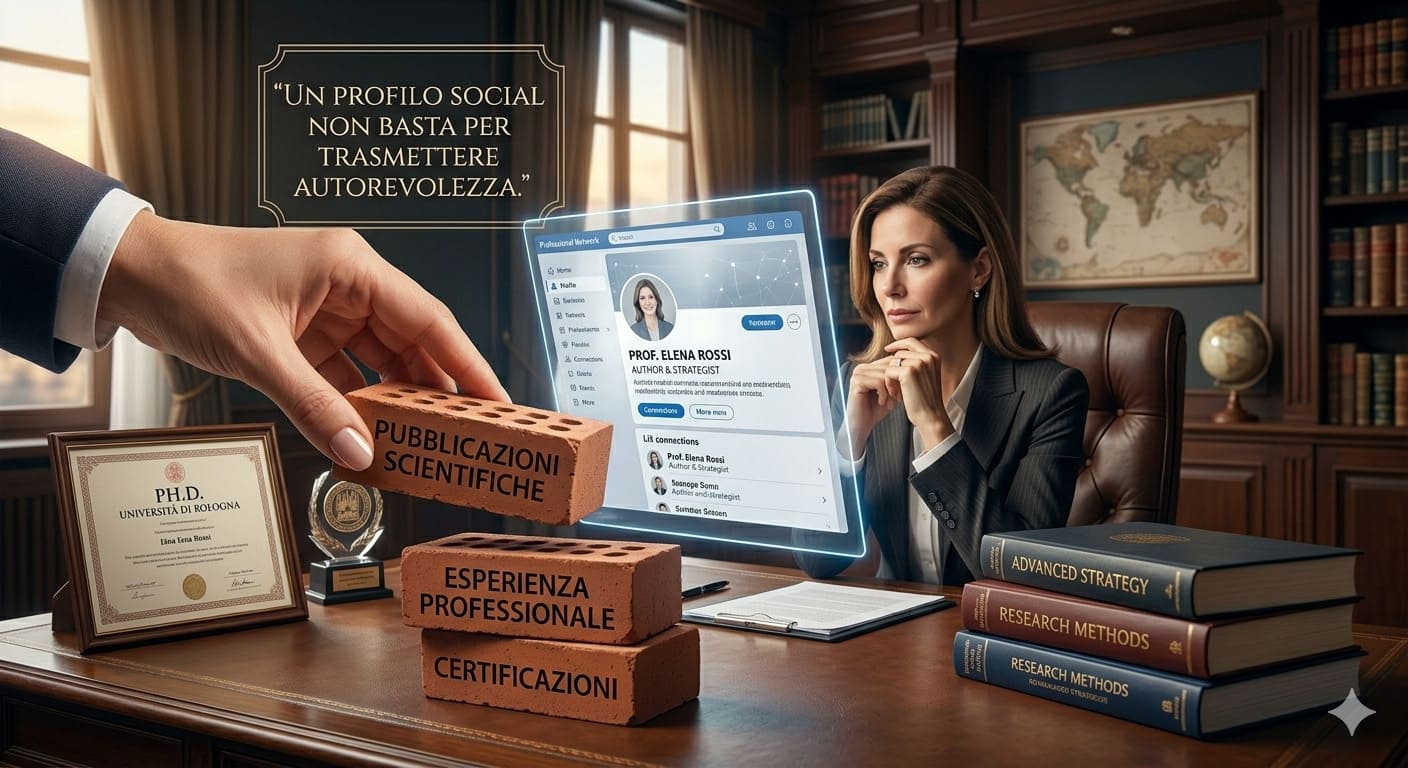 Un profilo social non basta per trasmettere autorevolezza.
